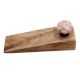 Pink Hexagon Small Ceramic Wooden Door Stopper